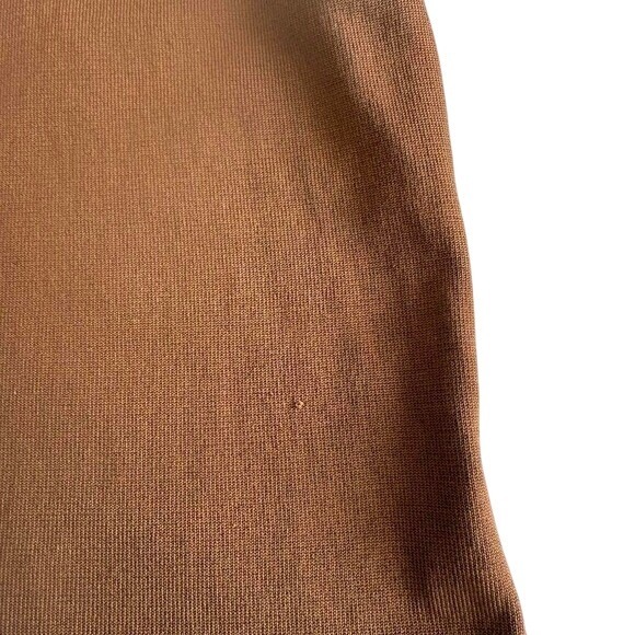 Garfield and Marks Sweater Women's XS Brown Cocoa Sleeveless Turtleneck Ribbed - Picture 2 of 7